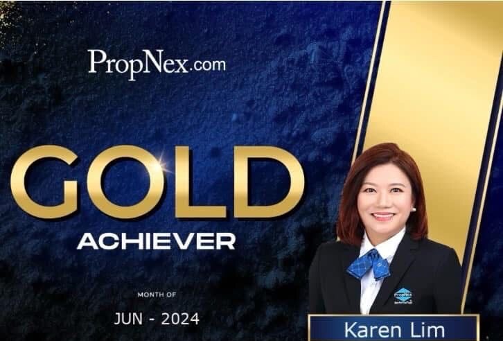 PropNex Gold Achiever card for Karen Lim, June 2024
