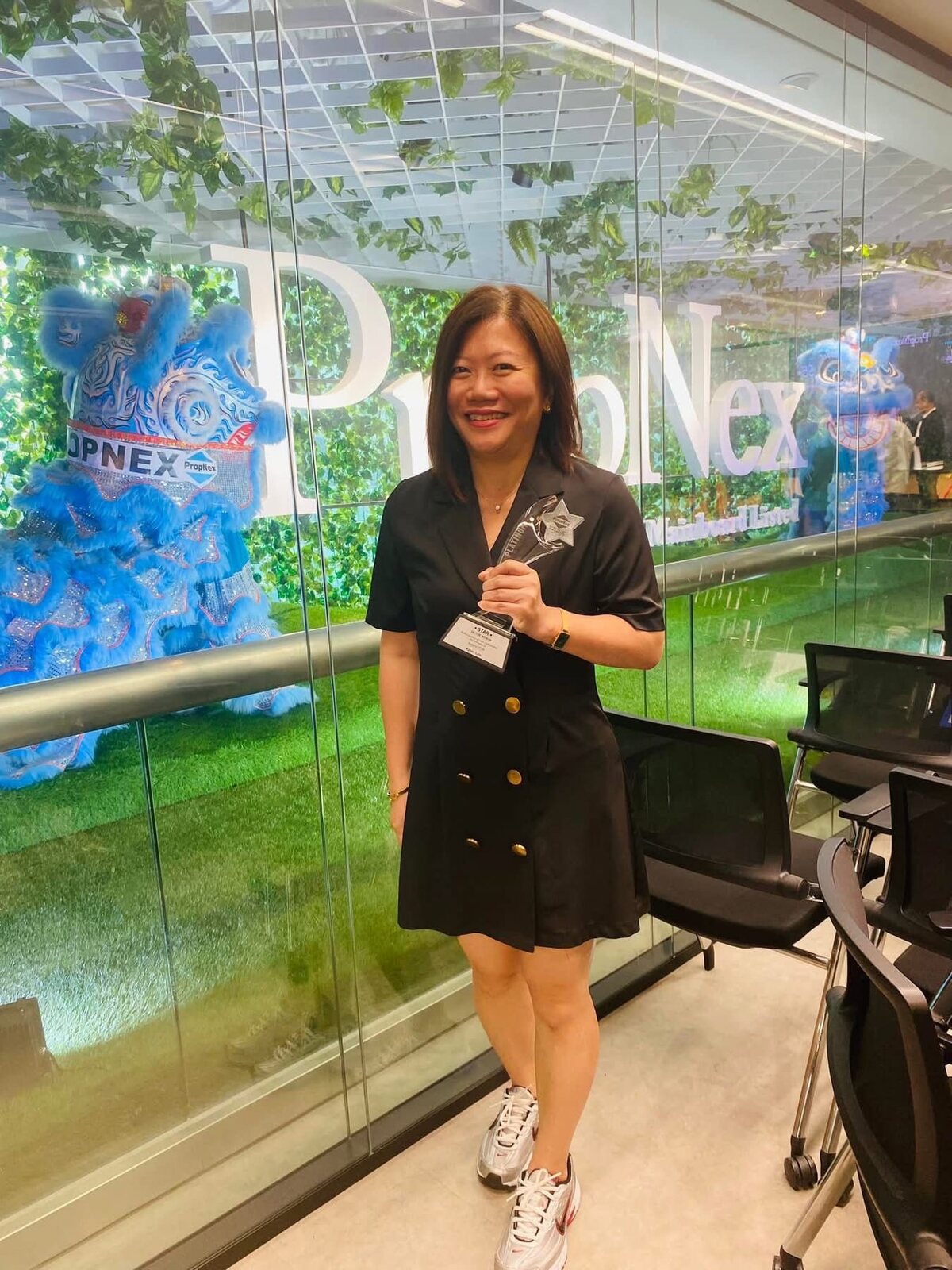Karen Lim at the PropNex office in Singapore