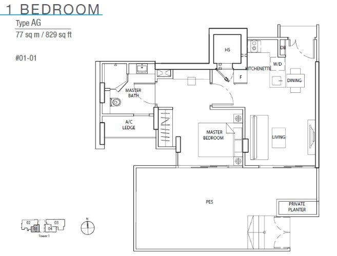 Floor plan for The Line @ Tanjong Rhu